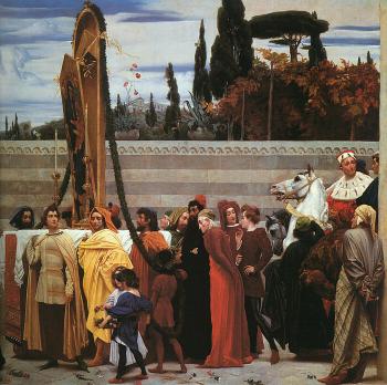Lord Frederick Leighton : Cimabue's Celebrated Madonna-Detail Right